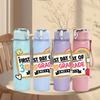1PC First Day Third Grade Kids Art 750ml Color Plastic Sports Water Bottle Leakproof Flip Straw Lid Suitable for Sports Office Home Use