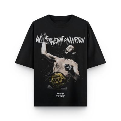 2026 Verano UFC Khamzat Chimaev Camiseta Gráfica de Lucha para Mujer Deporte Algodón Manga Corta Holgada Ocio Fitness Camiseta Unisex