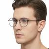Luxury Small Metal Reading Glasses Men Women Classic Black Presbyopic Glasses Male Anti-blue Light Multifocal Glasses
