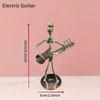 Elegant Metal Guitarist Handcrafted Statue - Iron Music Sculpture, Perfect Choice for Home and Office Decor, Ideal Gift for Music Lovers