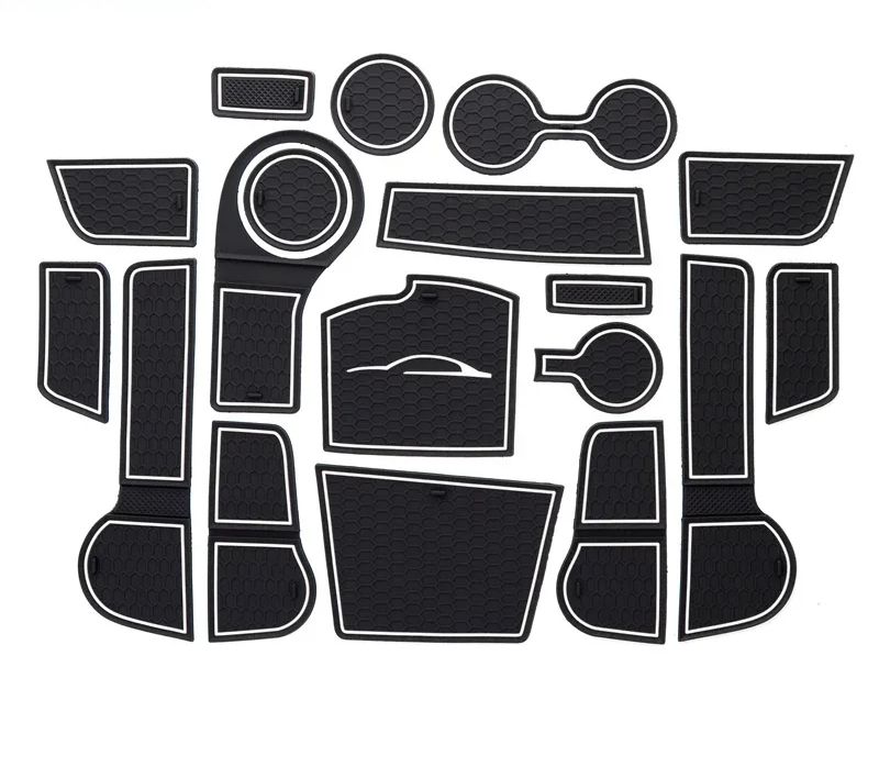 For Kia Rio 4 X-Line 2017 - 2025 Anti-Slip Gate Slot Cup Mat Non-slip Pad Interior Accessories 18pcs/Set