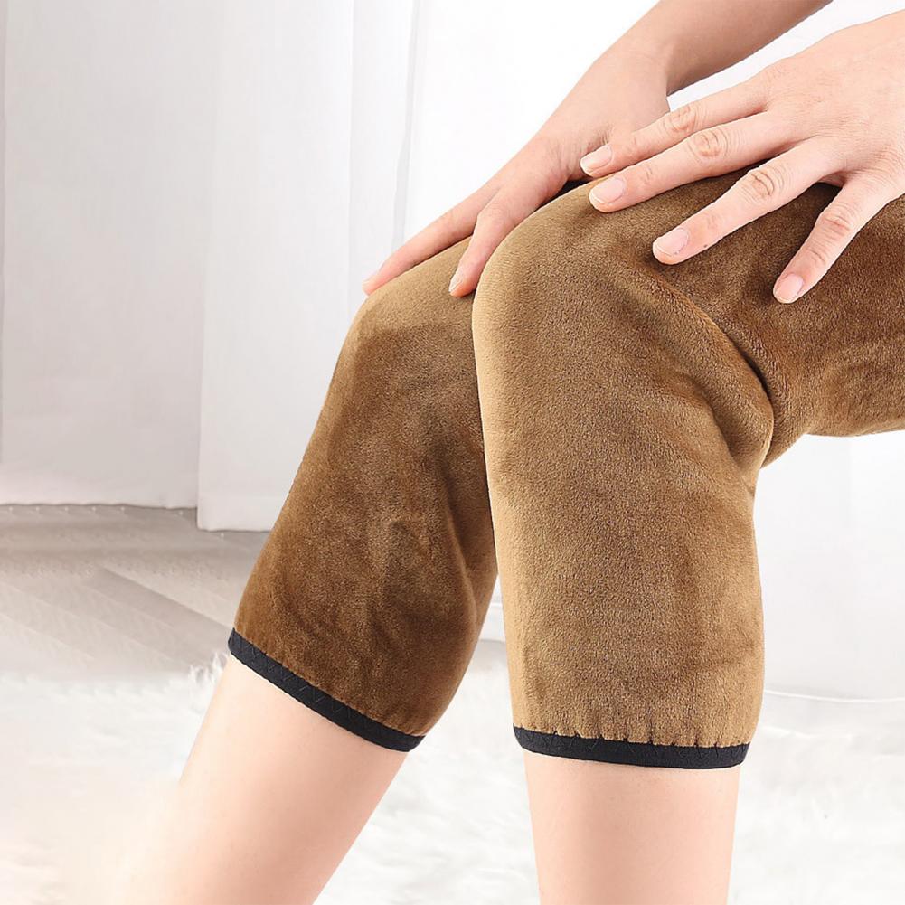 Warm Knee Sleeves with Zipper Winter Knee Support Set Thicken Fleece Lined Knee Brace Cashmere Joint for Arthritic for Skiing