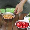 With Scale Snow Roller Bowl Stainless Steel Folding Bowl Easy To Clean Picnic Bowl  Kitchen
