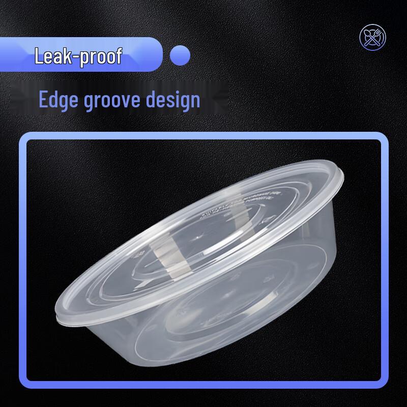 Webo 2000ml Einweg-Runde Essensbox