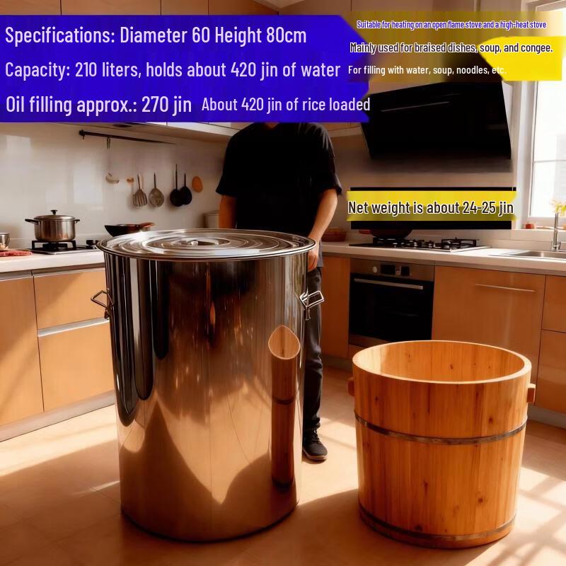 Commercial Stainless Steel Large Soup Pot with Lid