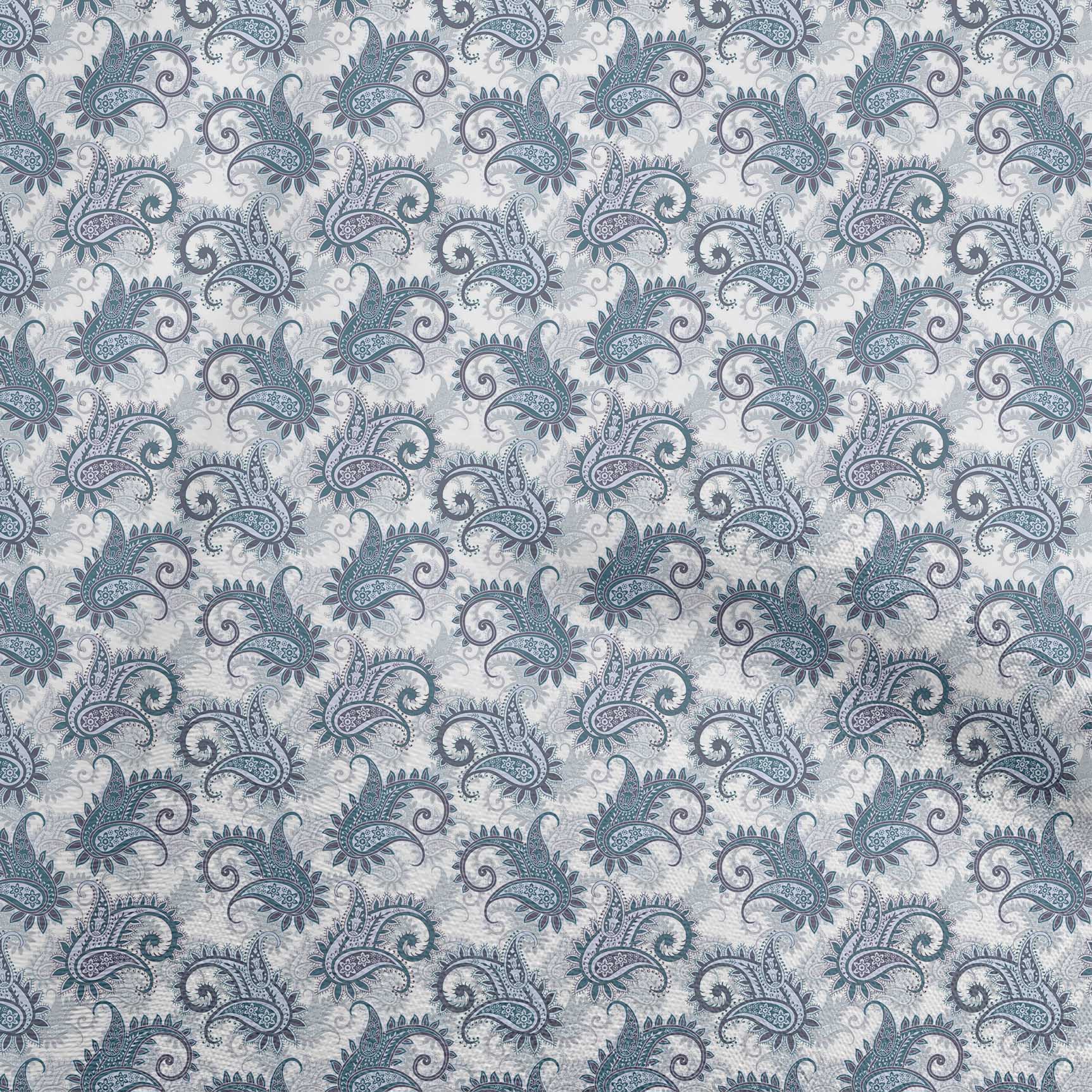 

oneOone Cotton Flex Dark Olive Green Fabric Asian Paisley Sewing Fabric By The Yard Printed Diy Clothing Sewing Supplies 40 Inch 42 Inch Wide - Viscose Chiffon чирок синього кольору