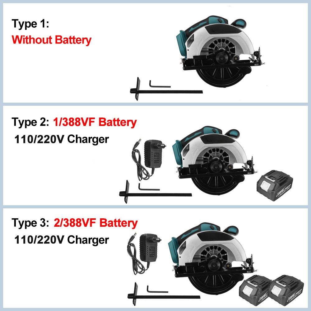 7inches 388VF 180mm Cordless Circular Saw Versatile for Woodworking Cutting  18V 22900mAh