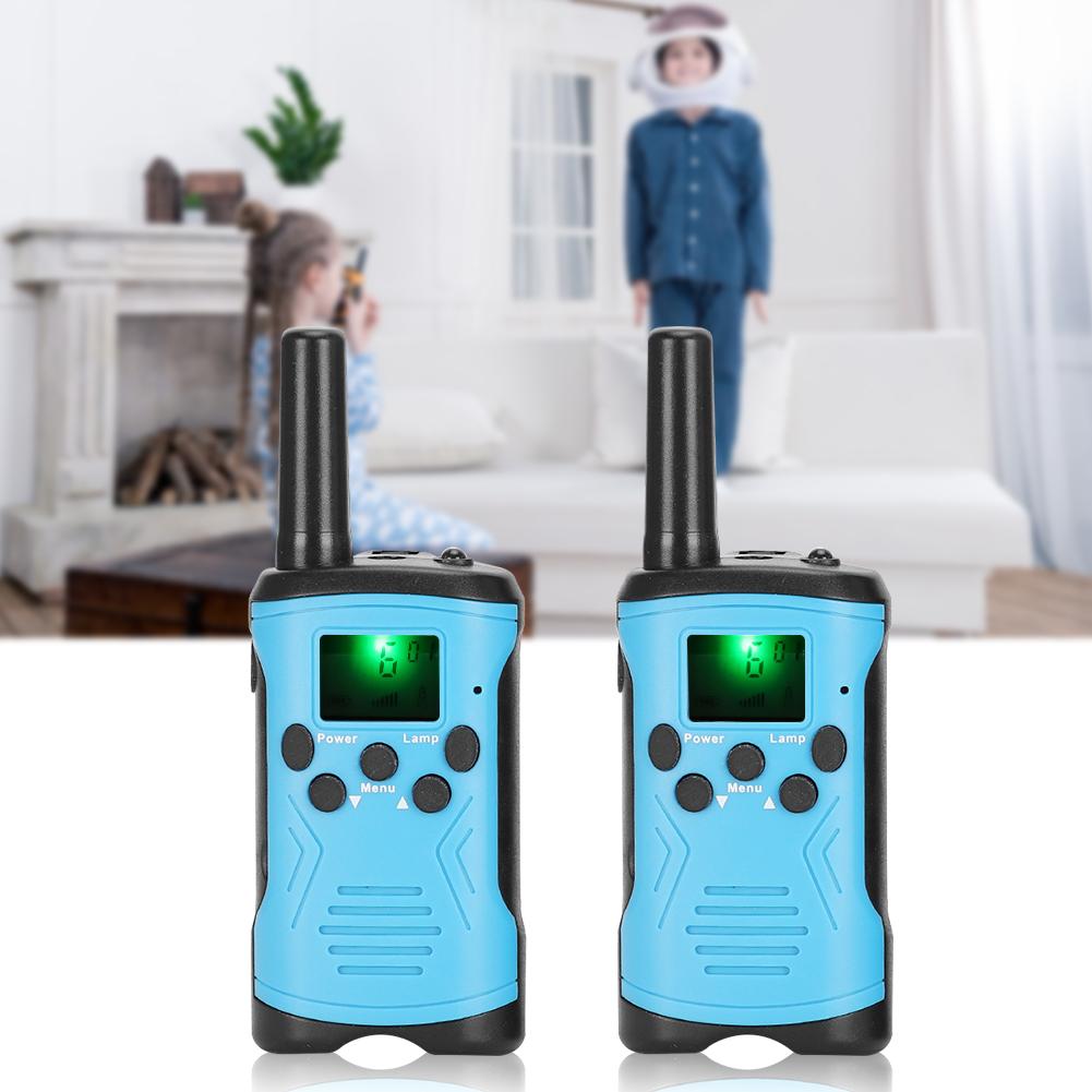 T50 2 PCS Children"s Walkie Talkie Outdoor  Interphone Walky Talky Toy 3KM(Blue )