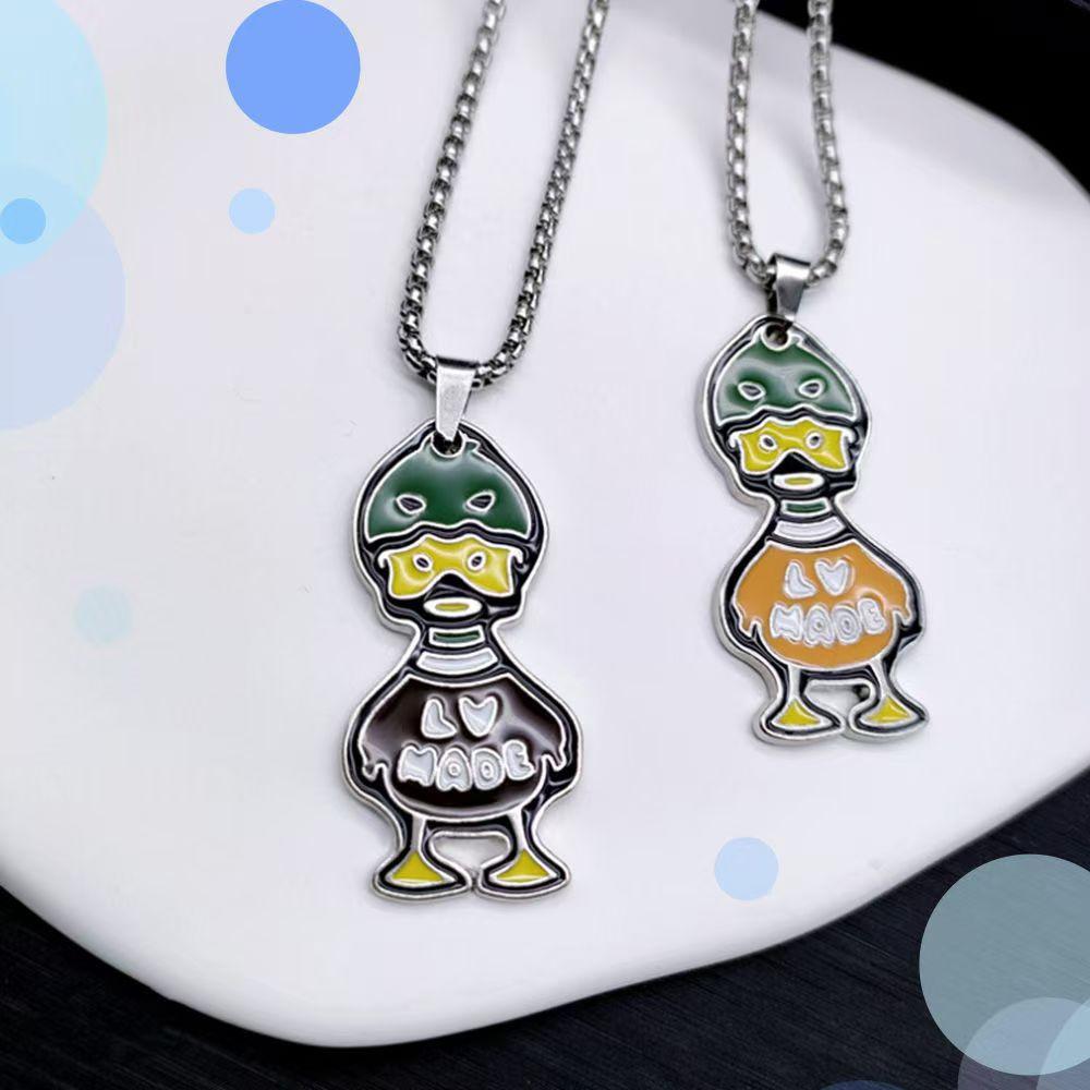 Trendy Cute Cartoon Dripping Duck Necklace, Student Gift Trendy Accessories