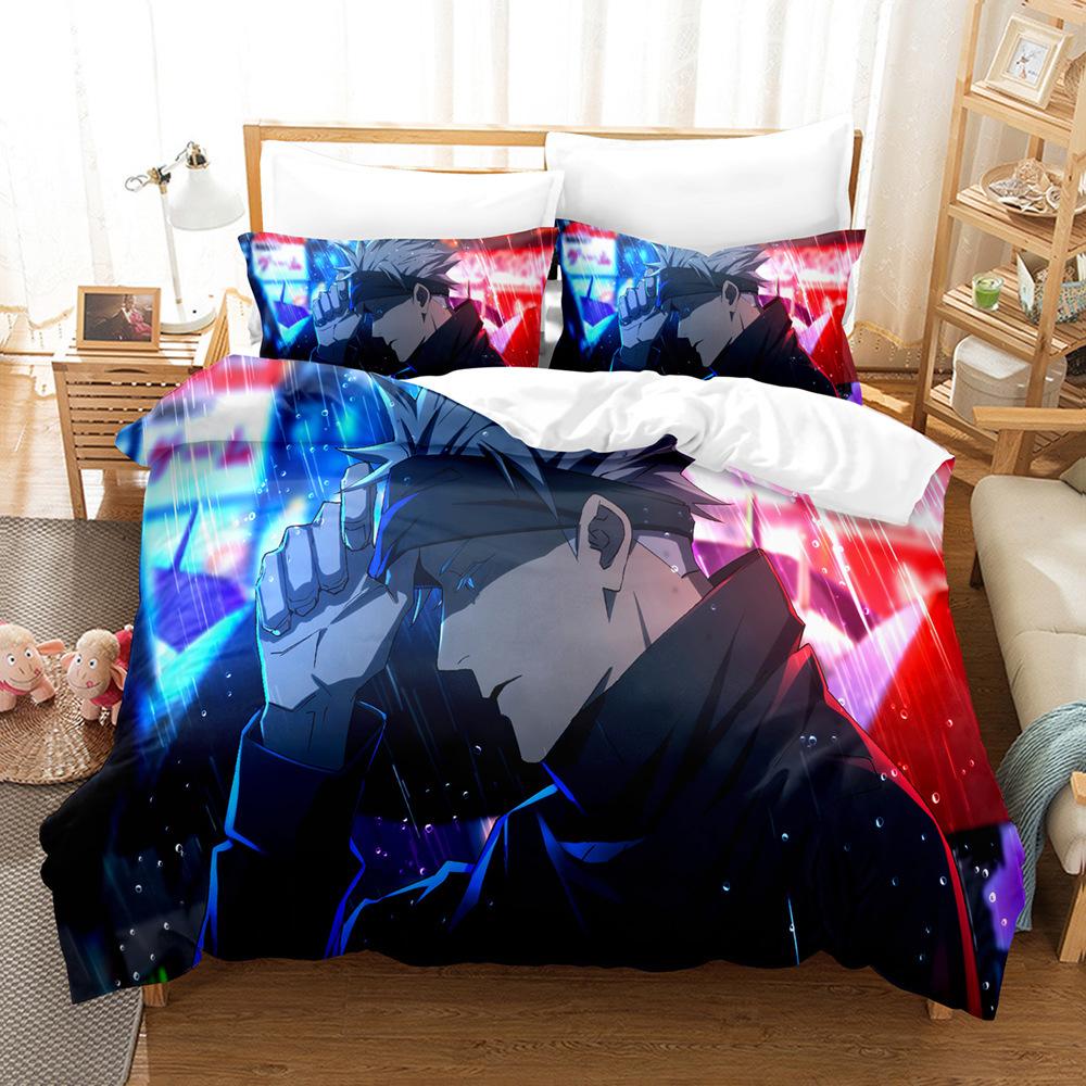 Three-Piece 3D Digital Printing Quilt Cover Pillowcase Bedding