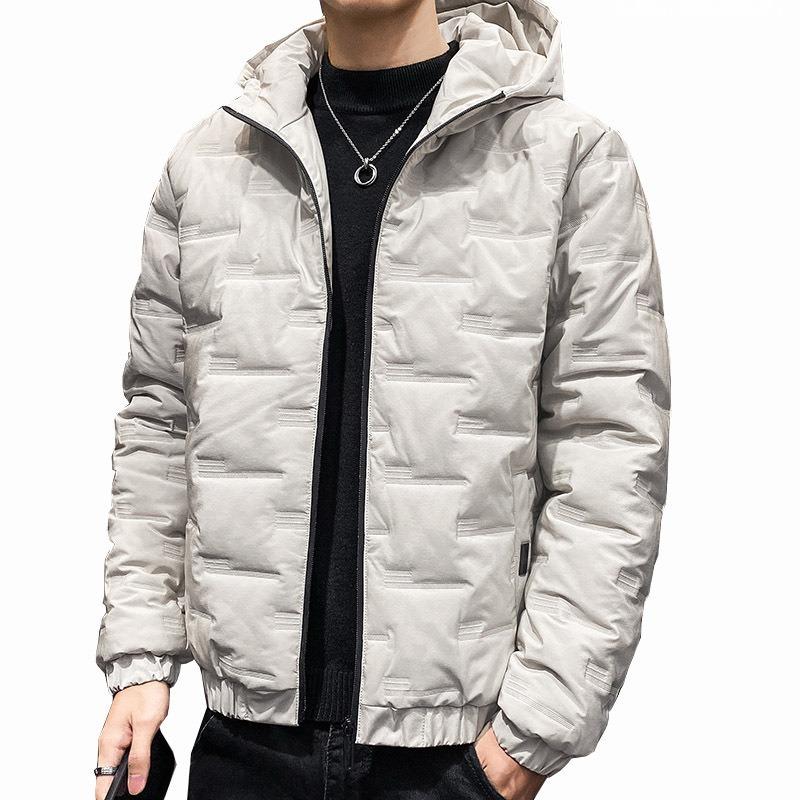 Padded men's winter velvet padded clothes winter coat hooded padded jacket men