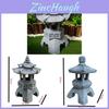 Traditional Stone Pagoda Solar Garden Night Light With Resin Craft For Courtyard Decor