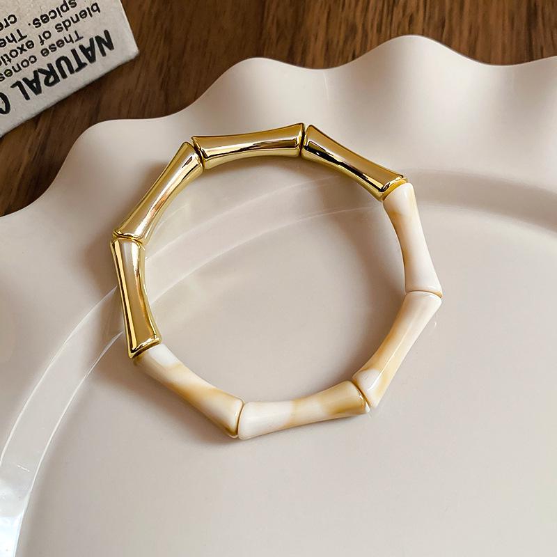 Dopamin Ombre Geometrischer Harzarmreif: High-End Europäischer & Amerikanischer Nischen-Modeschmuck