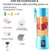 Mini Blender 380 ml Blender Portable Maison USB Tasse à Jus Rechargeable Machine à Smoothie Bouteille de Sport pour Shakes Smoothies Jus