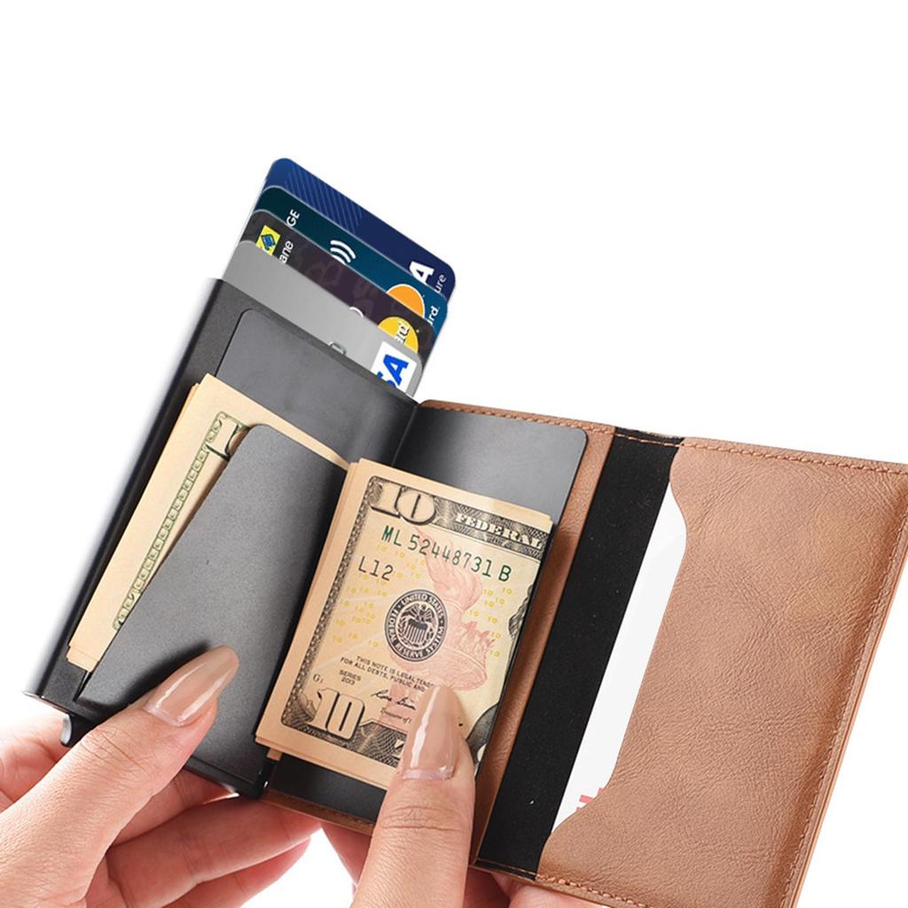 Card Holder Business Wallet Portable Slim for Travel Father Men