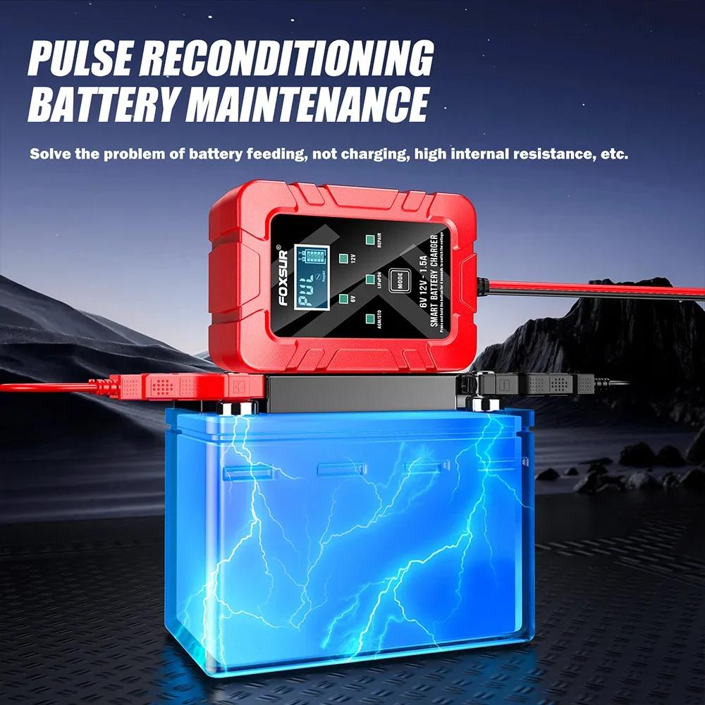 6V 12V 1.5A Smart Car Battery Maintainer Battery Trickle Charger for RV Car Truck Motorcycle SEA Fast Charger