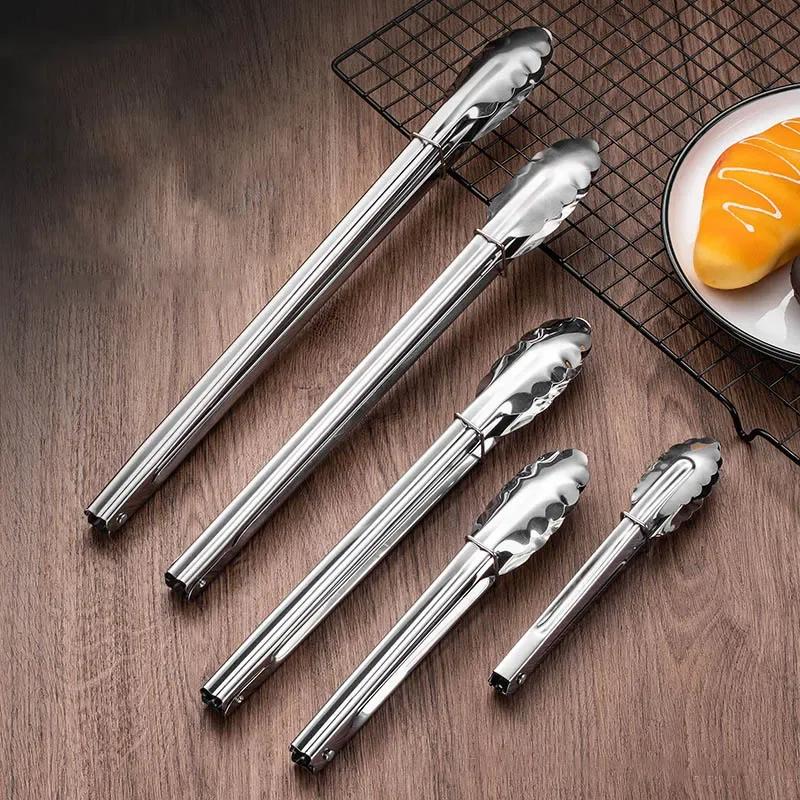 Useful Silver Food-Clips Baking Tool Stainless Steel Food Clips BBQ Bread-Clips Steak Clips  Tool Food Essentials Kitchen Tools