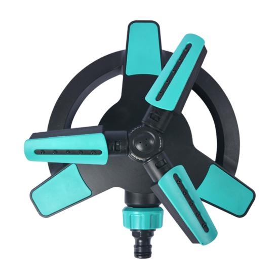 

Спринклер для орошения сада, автоматический поворот, регулируемый широкий диапазон распыления, уход за газоном, спринклер для охлаждения крыши, аксессуар для патио зелёный/синий