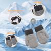 Umeloeo Knitted Cute and Thick Mittens with Drawstring for Winter Warmth and Windproof Perfect for Playing in the and Commuting to Elementary Boys and