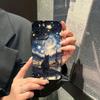 Starry Sky Cat Pattern Phone Case For iPhone 17 16 15 14 13 12 11 Pro Max 16 Plus 16E 17 Air Shockproof Soft TPU Silicone Cover