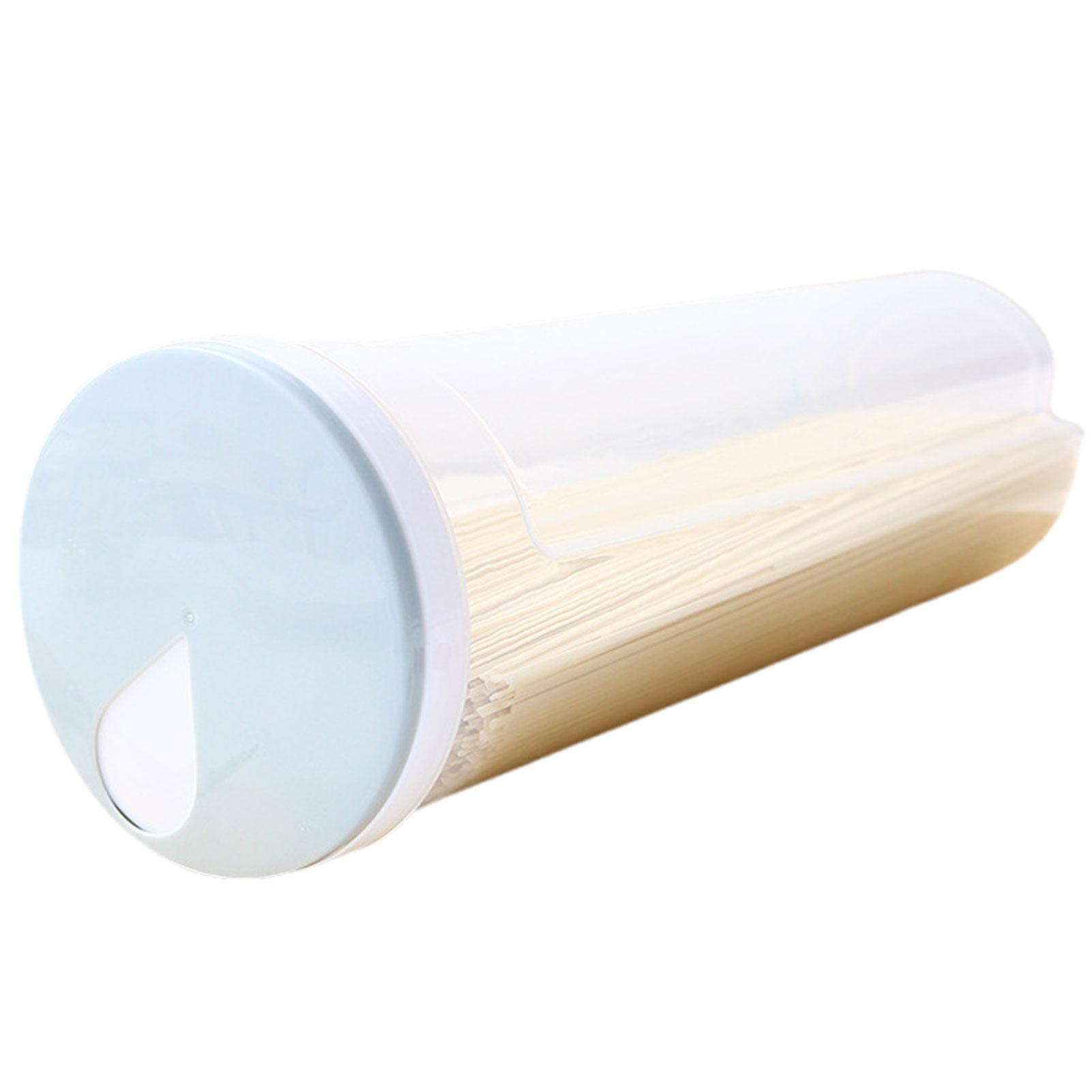 

Контейнер для спагетти Пластиковая банка для хранения лапши и пасты с крышкой, которая закрывается Прозрачная емкость для сухих продуктов Банка для хлопьев Коробка для хранения светло-синий