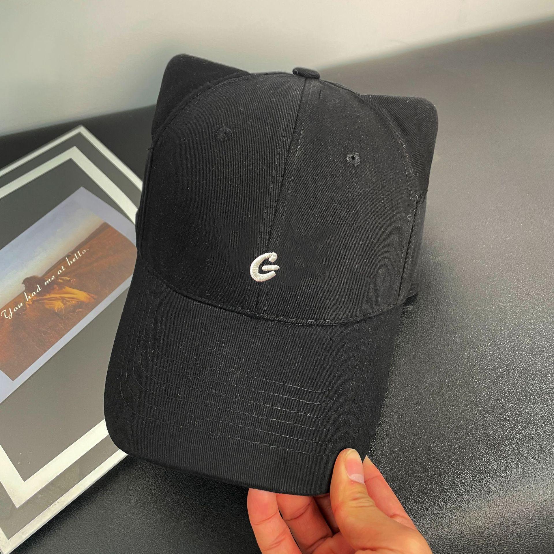 

Soft-top baseball cap for women, Japanese-style cartoon cat ears, embroidered letters, sun protection cap, couple s duckbill cap for men Adult54-62Adjustable