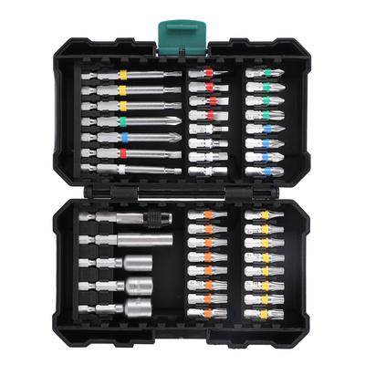 Impact Driver Bit Set Alloy Steel High Torsion Impact Magnetic Screwdriver Bit Set with Storage Box