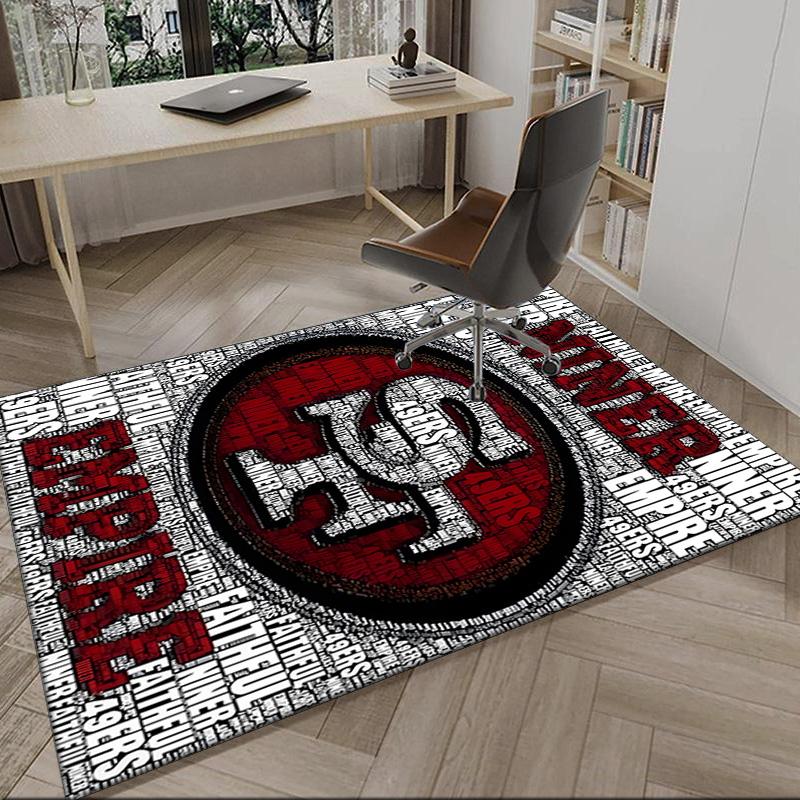 San Francisco Football Teppich, Küchenteppiche, Yogamatte, Rutschfeste Matten, Teppich für Badezimmer, Wohnzimmer Schlafzimmer, Camping Teppiche Weihnachtsgeschenk