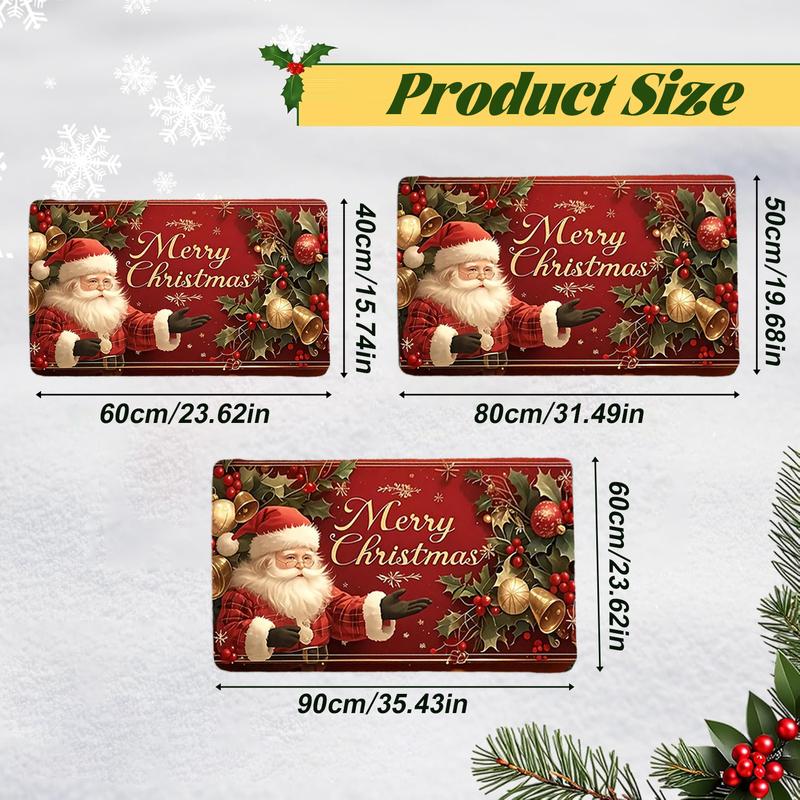 Door Carpet Christmas Festival Santa Claus Merry Christmas Outdoor Mat Decorations Home 2026 Navidad Xmas Ornament New Year 2025