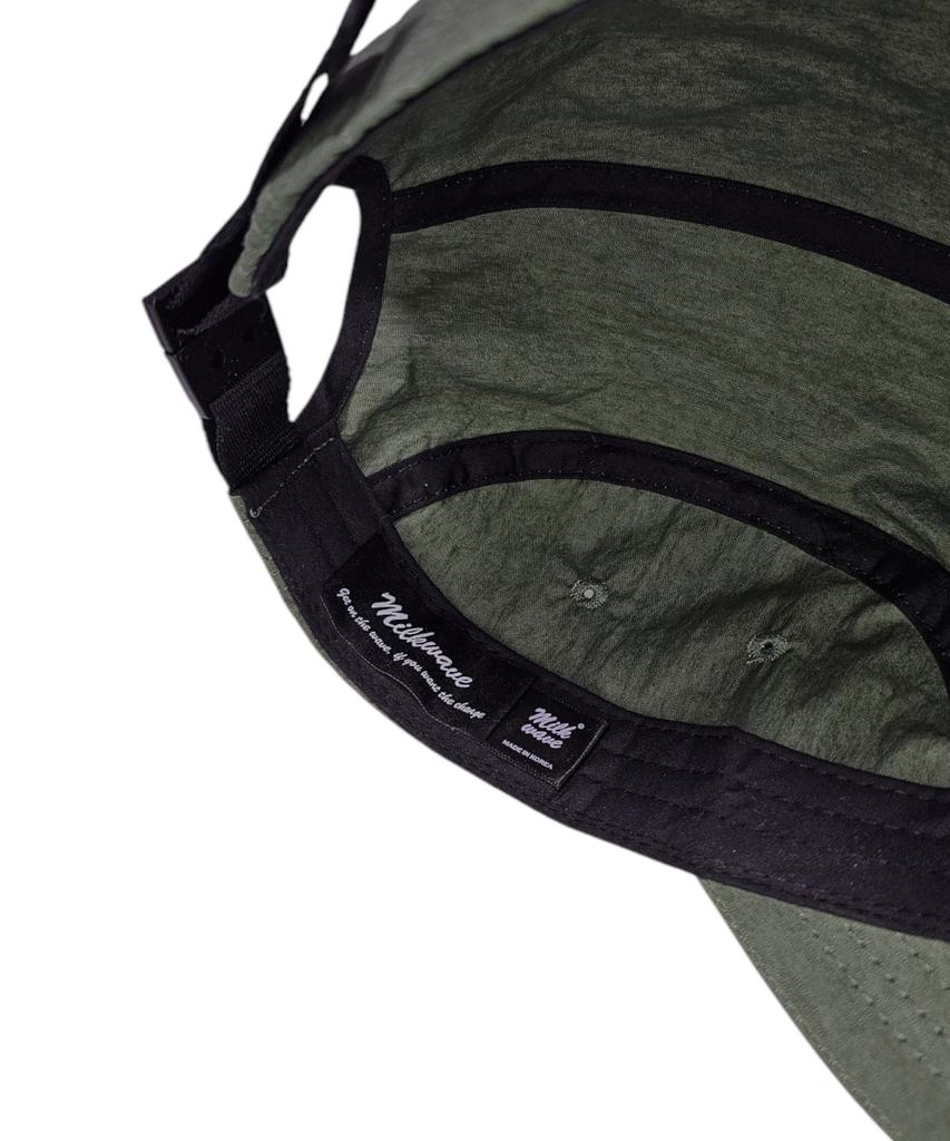 Milkeuweibeu Ripple Studded Camp Ball Cap [Khaki]