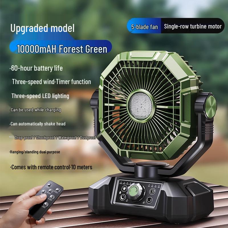 Portable USB Electric Camping Fan with Long Battery Life for Tent, Car, or Office