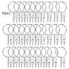 150Pcs Silver Screw Eye Pin Key Chains With Open Jump Ring Chain Extender Eye Pins Split Keyring Jewelry Making Findings