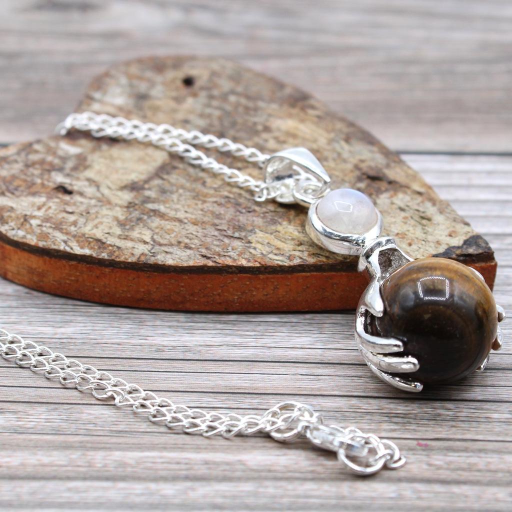 Tiger Eye Crystal Pendant Healing Hands