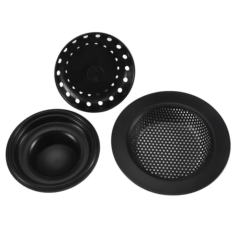 A96I-3 Piece Kitchen Sink Plug Filter Garbage Disposal Plug, Stainless Steel Universal Anti-Clogging Kitchen Sink Filter