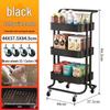 Miling 3-Tier Plastic Rolling Storage Cart