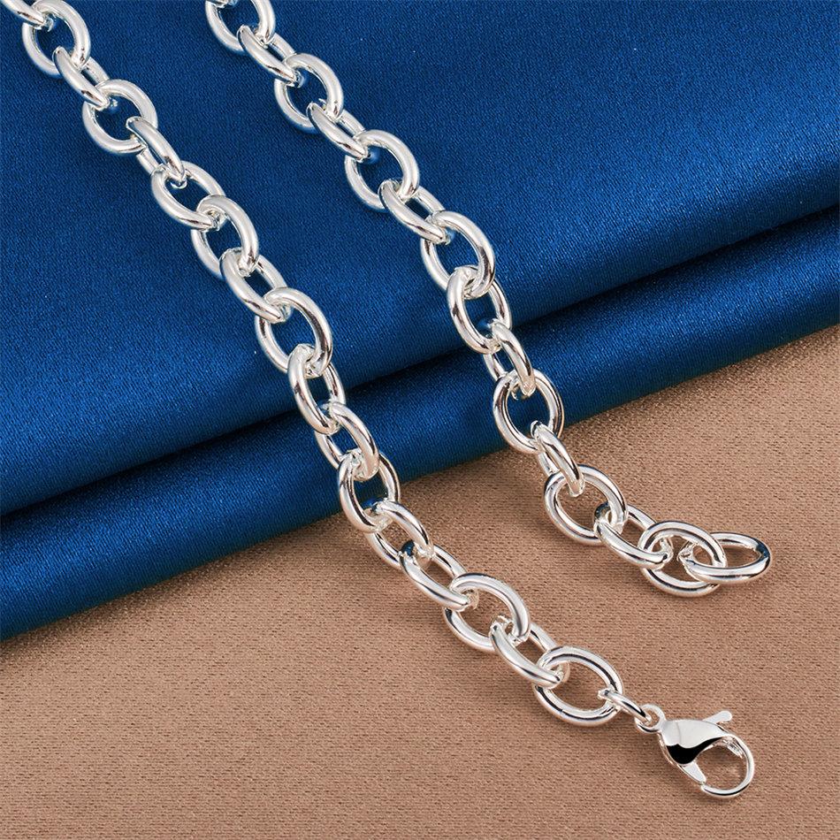 925 Sterling Silver Delicate Roman Numeral Round Pendant Necklace for Women - Fashionable Party Wedding Gift Jewelry