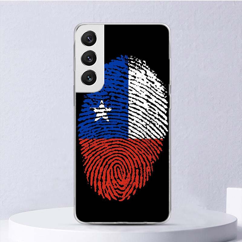 

Chile Flag Soft Case For Samsung Galaxy S25 S24 S23 S22 Ultra Phone Cover S21 S20 FE S10 Plus S25Edge + Funda Coque Samsung S23 Ultra