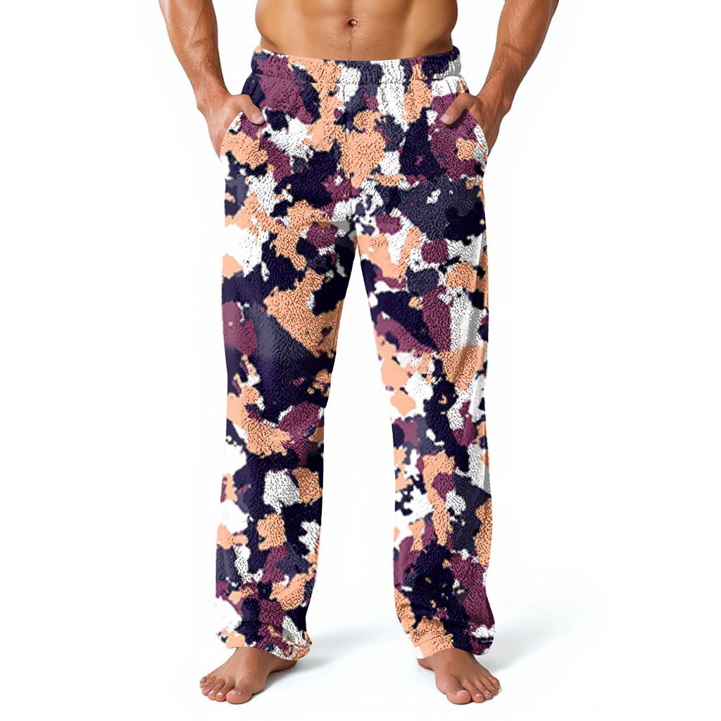Pantalones de Casa Estampados por Todas Partes para Hombre Pantalones de Pijama para Dormir Pantalones Largos Pantalones de Pijama