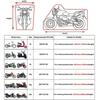 190T Motorcycle Cover Waterproof All Season Dustproof UV Protection Motorbike Cover Multiple Colors