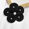 Black And White Two-Color Five-Petaled Flower Bead Cloth Sticker Clothing Corsage Shoes And Hats Headgear Accessories