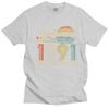 Vintage Established Born In 1991 T Shirt Unisex Short Sleeve Cotton Tshirt Graphic 30 Years Old 30th Birthday Tees Fashion Tshirt