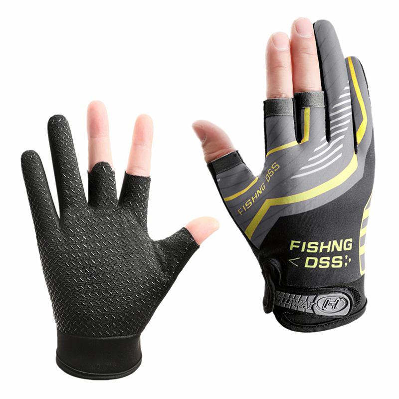 Unisex Breathable Anti-Slip Three-Fingerless Fishing & Cycling Gloves - Summer Sun Protection & Wear-Resistant