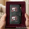 New York Life Flame Skull Men's Large Capacity Wallet with Business Card Slot and Cash Pocket, Suitable for Formal Occasions and Office Use, Ideal