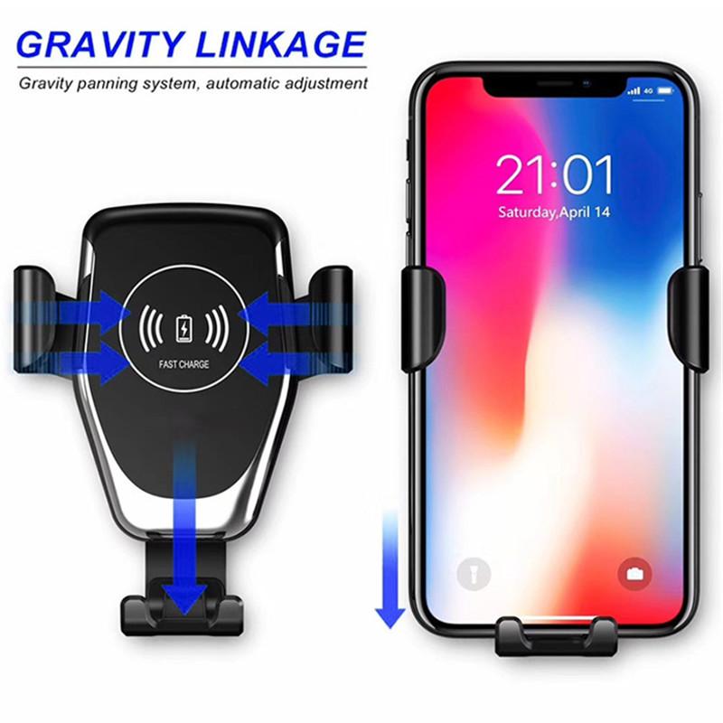 Car Wireless Charger Gravity Sensing Car Air Outlet Fast Charging Wireless Charger Bracket Stand