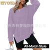 Women's Fashion Casual O-Neck Long Sleeve Blouses & Shirts