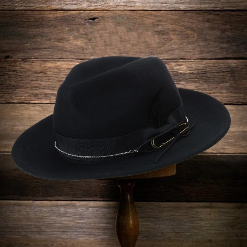 Chapéu Homburg de Lã Chapéu Exótico para Mulheres Homens Adereços para Fotos Western para Homens Mulheres Uso Unissex Chapelaria