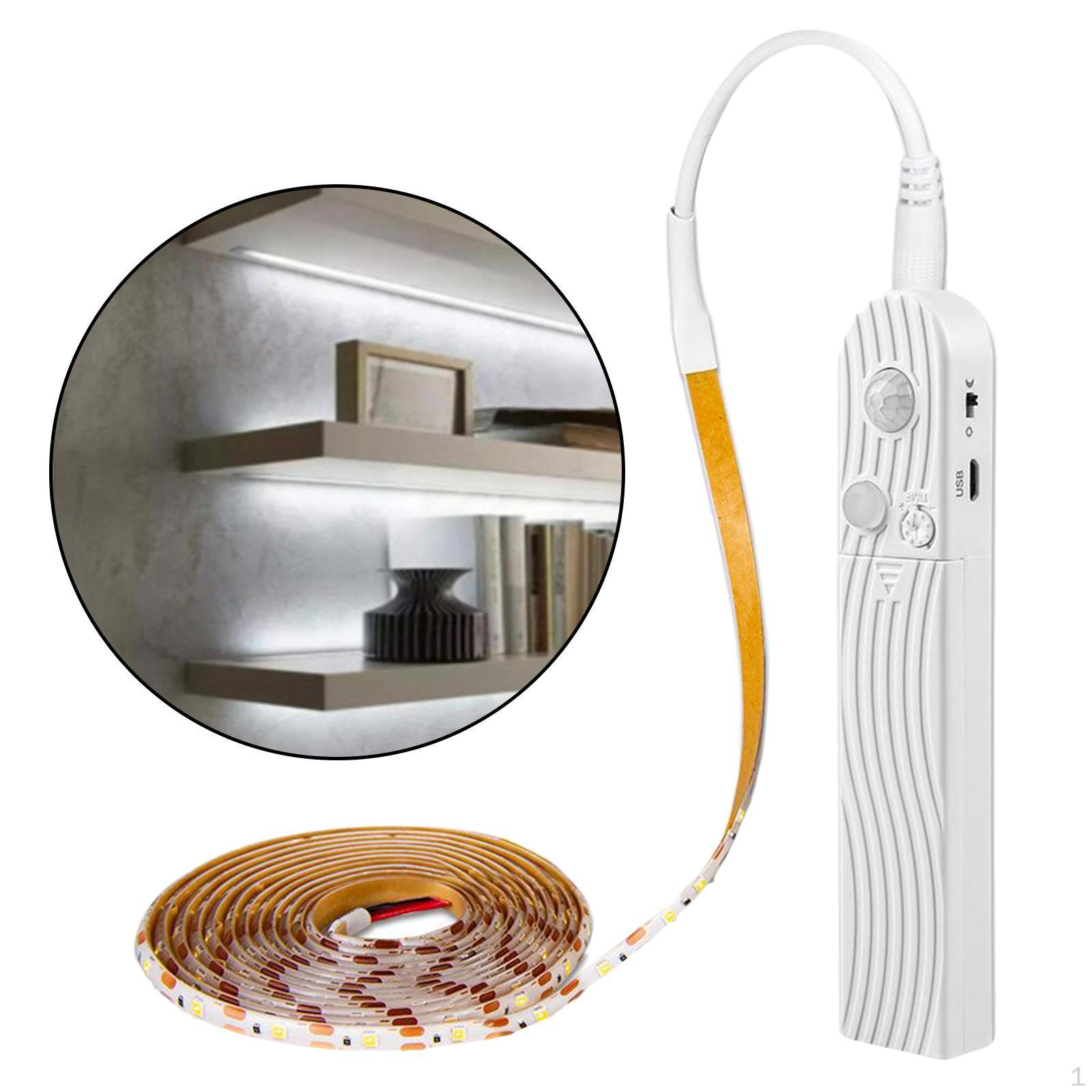 Диммируемая светодиодная лента Ручные режимы Лестница Прикроватная Кухонная Мебель Ночь Экономия 6500K Cold White 1m