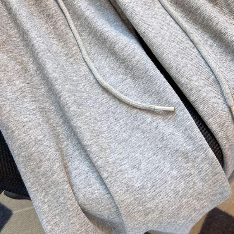 Narrow Version of Sports Pants Women In Spring Autumn New Straight High Waist Versatile Wide-leg Drooping Sweatpants