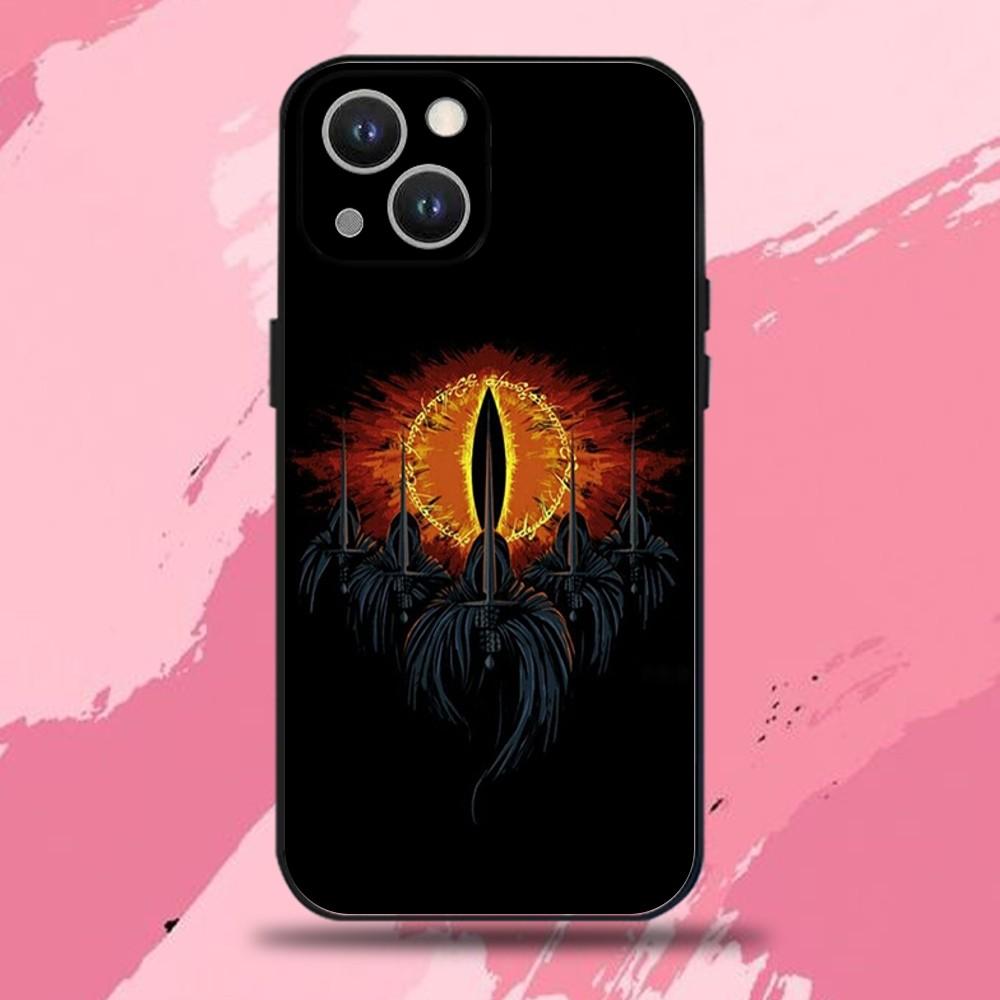 The Lord of the R-Rings Phone Case For iPhone 16,15,14,13,12,11 Plus,Pro Max,XS,X,XR,SE,Mini,8,7,Soft Silicone Black Cover