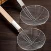 New 20/22cm Large Colander Stainless Steel Wooden Handle Food Filter Spoon Sieve Spoon Cooking Gadgets